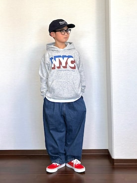 「VANS(バンズ)のアイテム」を使った、ryoooutaaaさん(キッズ・132cm)の冬コーディネート