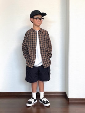 「アイテム（レッグウェア）」を使った、ryoooutaaaさん（キッズ・129cm）の夏コーディネート