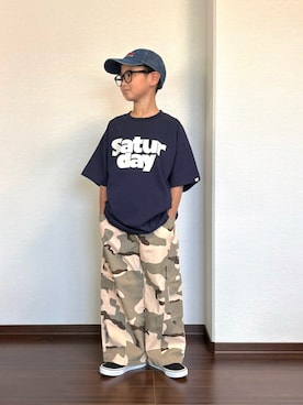 「CIAOPANIC TYPY（チャオパニックティピー）のアイテム」を使った、ryoooutaaaさん（キッズ・132cm）の春コーディネート