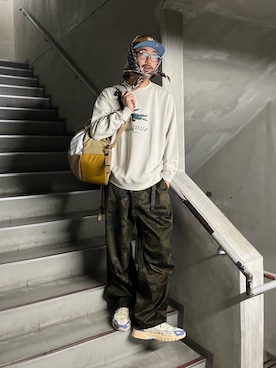 「アイテム（スウェット）」を使った、BAKUさん（メンズ・185cm・20代）の秋コーディネート