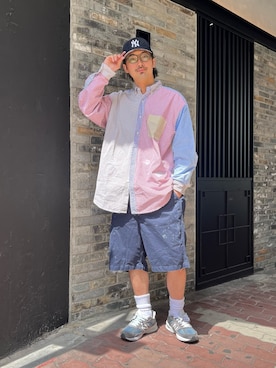 「アイテム（キャップ）」を使った、BAKUさん（メンズ・185cm・20代）の春コーディネート