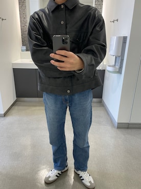 「ZARA（ザラ）のアイテム（ブルゾン）」を使った、shinさん（メンズ・173cm）の秋コーディネート