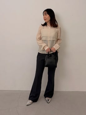 「welleg（ウェレッグ）のアイテム」を使った、なっつさん（レディース・154cm）の春コーディネート