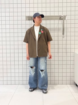「SENSE OF PLACE by URBAN RESEARCH（センスオブプレイスバイアーバンリサーチ）のアイテム（ジャケット/アウター）」を使った、shinshinさん（メンズ・166cm）の夏コーディネート