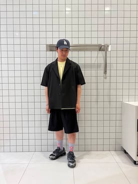 「アイテム（テーラードジャケット）」を使った、shinshinさん（メンズ・166cm）の夏コーディネート