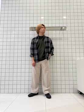 「SENSE OF PLACE by URBAN RESEARCH（センスオブプレイスバイアーバンリサーチ）のConverse　ROADCLASSIC SK SY OX（スニーカー、ブラック系）」を使った、shinshinさん（メンズ・166cm）の春コーディネート