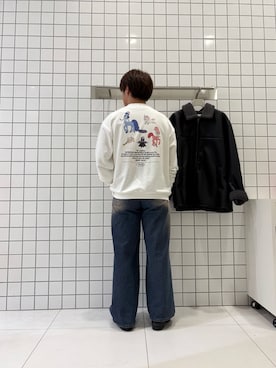 「アイテム（スウェット）」を使った、shinshinさん（メンズ・166cm）の秋コーディネート