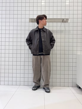 「アイテム（ブルゾン）」を使った、shinshinさん（メンズ・166cm）の秋コーディネート