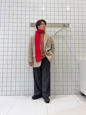 「アイテム（テーラードジャケット）」を使った、shinshinさん（メンズ・166cm）の秋コーディネート
