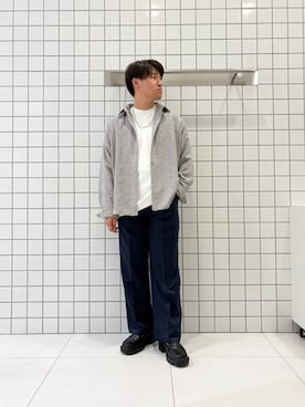 「アイテム（トップス）」を使った、shinshinさん（メンズ・166cm）の秋コーディネート