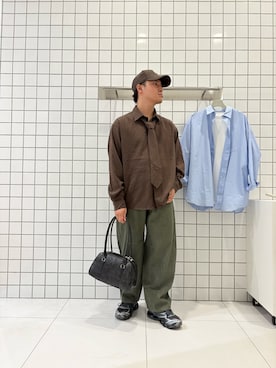 「アイテム（バッグ）」を使った、shinshinさん（メンズ・166cm）の秋コーディネート