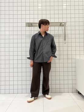 「アイテム（トップス）」を使った、shinshinさん（メンズ・166cm）の秋コーディネート