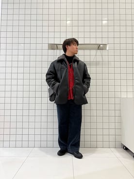 「SENSEOFPLACE」｜「アイテム（アクセサリー）」を使った、shinshinさん（メンズ・166cm）の冬コーディネート