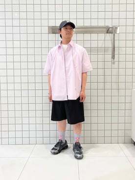 「初夏のお出掛けコーデ」｜「アイテム（帽子）」を使った、shinshinさん（メンズ・166cm）の夏コーディネート