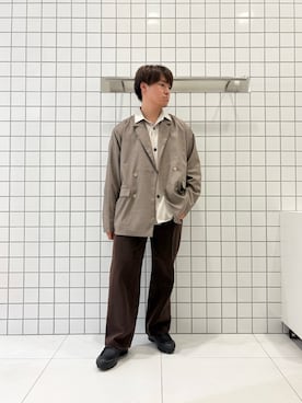 「アイテム（トップス）」を使った、shinshinさん（メンズ・166cm）の秋コーディネート
