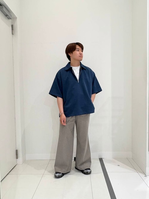 2タックフレアワイドスラックス