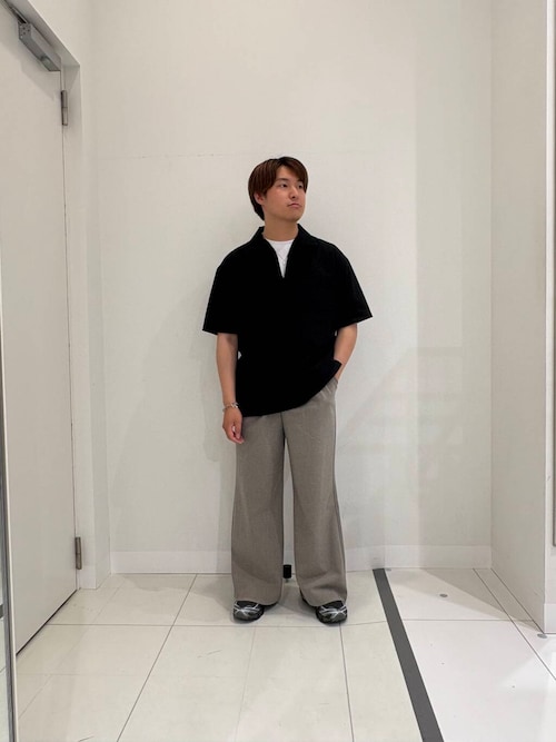 2タックフレアワイドスラックス