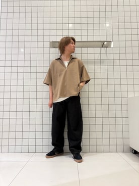 「SENSE OF PLACE by URBAN RESEARCH(センスオブプレイスバイアーバンリサーチ)の『別注』Healthknit×SENSE OF PLACE タンクトップ(タンクトップ、ホワイト系)」を使った、shinshinさん(メンズ・166cm)の夏コーディネート