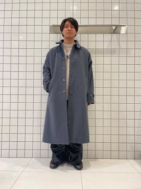 「SENSE OF PLACE by URBAN RESEARCH（センスオブプレイスバイアーバンリサーチ）のFLスクエアボストンバッグ（ボストンバッグ）」を使った、shinshinさん（メンズ・166cm）の冬コーディネート