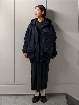  peak Indigo C/N モッズコート　ネイビー ＸＬ snow peak Indigo C/N モッズコート ネイビー XL