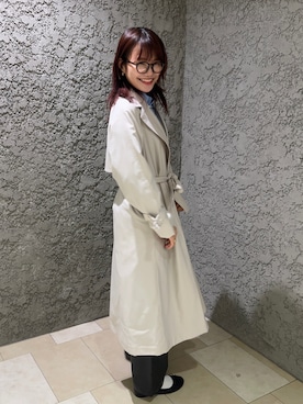 「NANO universe（ナノユニバース）のアイテム（トレンチコート）」を使った、choneuneriさん（レディース・164cm）の春コーディネート