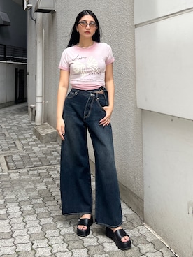 永田真弓さん(レディース・168cm)の夏コーディネート