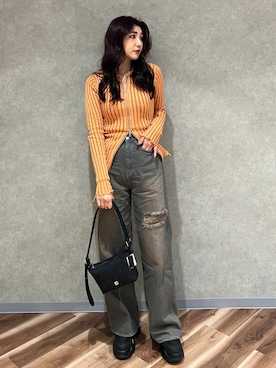 永田真弓さん(レディース・168cm)の冬コーディネート