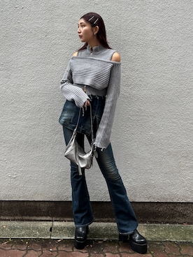 永田真弓さん(レディース・168cm)の秋コーディネート