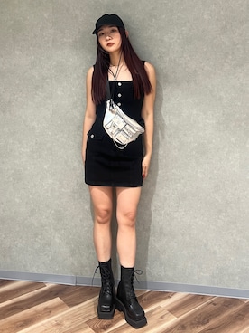 「EMODA（エモダ）のアイテム（ピアス（両耳用））」を使った、永田真弓さん（レディース・168cm）の春コーディネート