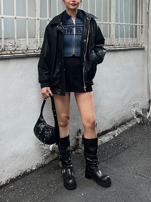 EMODA（エモダ） ブルゾン アウター FAKE LEATHER BZ レディース 