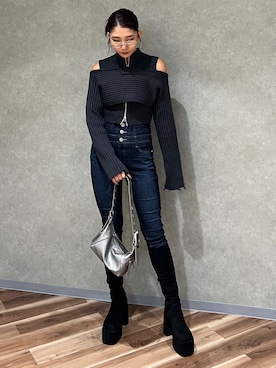 永田真弓さん(レディース・168cm)の秋コーディネート