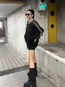 EMODA ラインオーバーフリースブルゾン ブラウン エモダ EMODA ラインオーバーフリースブルゾン （ブラウン