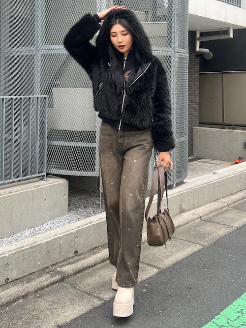 フードフェイクファーブルゾン（ブルゾン）｜EMODA（エモダ）の