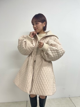erika1414さんの「リブ付ドロストキルティングジャケット」を使ったコーディネート