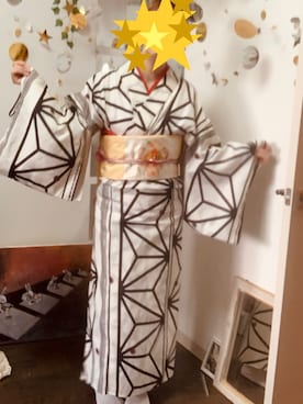 「着物」｜「アイテム（浴衣）」を使った、mayumiさん（レディース・155cm）の夏コーディネート