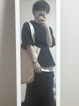 「RUUBON（ルーボン）のアイテム（カーゴパンツ）」を使った、ikumiさん（メンズ・168cm）の夏コーディネート