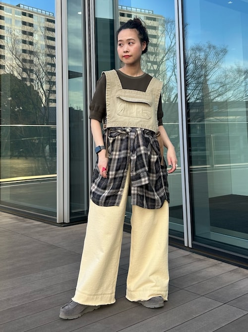 maturely / ヘム カットオフ フレア ジャージー（スウェットパンツ