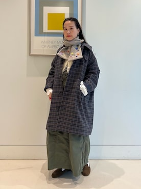 「アイテム（ジャケット/アウター）」を使った、黒田 彩乃さん（レディース・153cm）の秋コーディネート