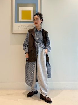 「アイテム（ワンピース/ドレス）」を使った、黒田 彩乃さん（レディース・153cm・30代）の秋コーディネート