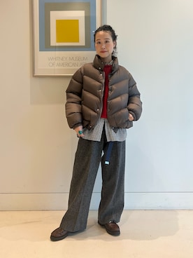 「アイテム（トップス）」を使った、黒田 彩乃さん（レディース・153cm）の秋コーディネート