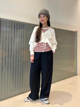 「アイテム（ソックス/靴下）」を使った、黒田 彩乃さん（レディース・153cm・30代）の秋コーディネート