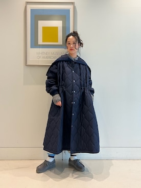 「アイテム（手袋）」を使った、黒田 彩乃さん（レディース・153cm）の冬コーディネート