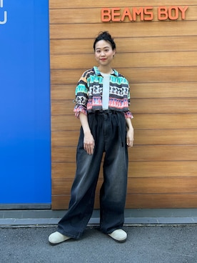 「アイテム（パンツ）」を使った、黒田 彩乃さん（レディース・153cm・30代）の夏コーディネート