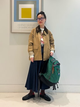 「アイテム（モカシン/デッキシューズ）」を使った、黒田 彩乃さん（レディース・153cm・30代）の夏コーディネート