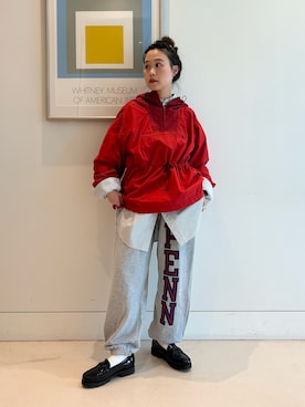 「アイテム（ブルゾン）」を使った、黒田 彩乃さん（レディース・153cm）の夏コーディネート