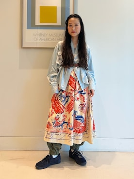 「アイテム（パンツ）」を使った、黒田 彩乃さん（レディース・153cm）の秋コーディネート