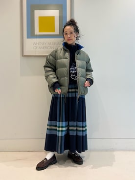 「アイテム（スカート）」を使った、黒田 彩乃さん（レディース・153cm・30代）の秋コーディネート