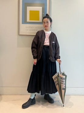 「BEAMS BOY（ビームスボーイ）のアイテム（トップス）」を使った、黒田 彩乃さん（レディース・153cm）の春コーディネート