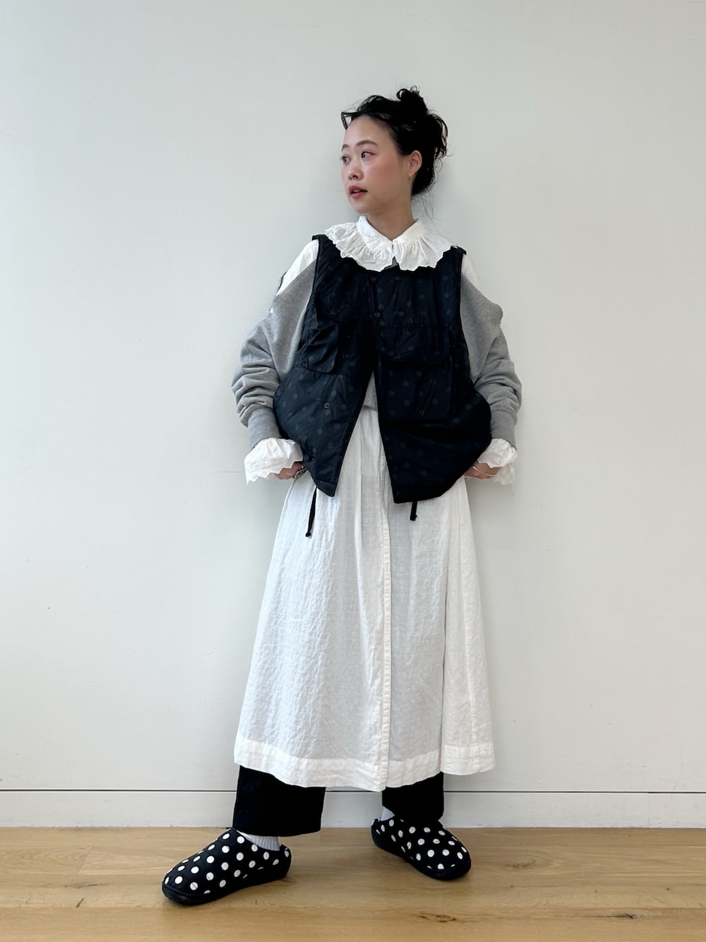 ユーロ ヴィンテージ フリル ワンピースを使った人気ファッション