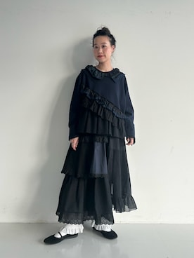 「アイテム（Tシャツ/カットソー）」を使った、黒田 彩乃さん（レディース・153cm）の夏コーディネート